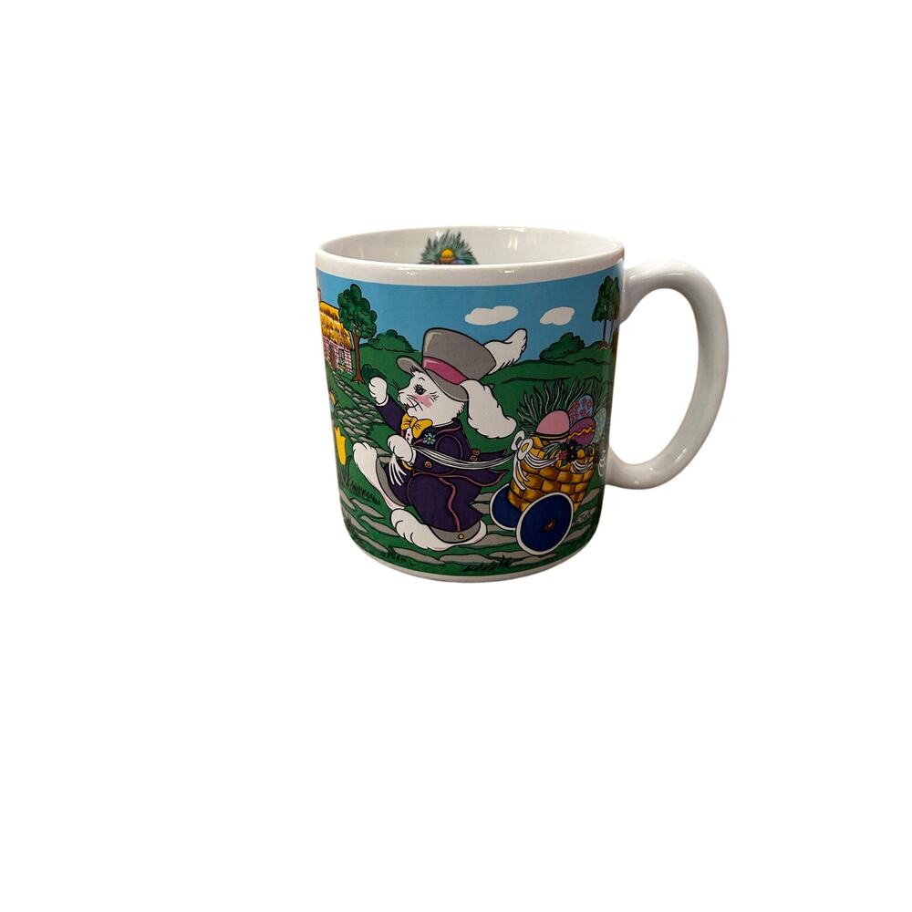 Vintage Fib 1993 Bunny Rabbit Easter Egg Mug